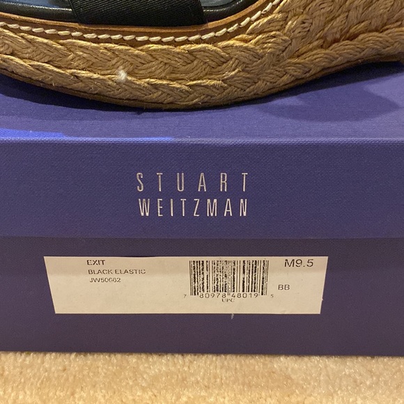 Stuart Weitzman Black Elastic Espadrilles Size 9.5 - Picture 3 of 5